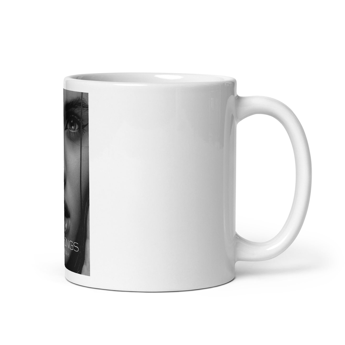 White glossy mug